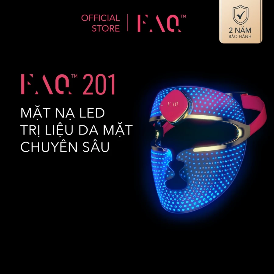 Mặt nạ LED FOREO FAQ 201 với ánh sáng xanh